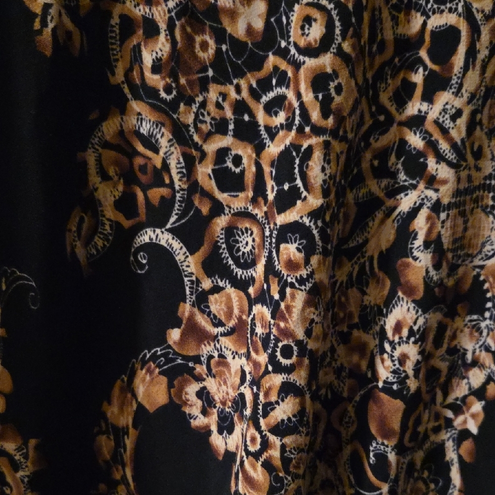 Cato Black and Brown Patterned Blouse - Picture 5 of 5